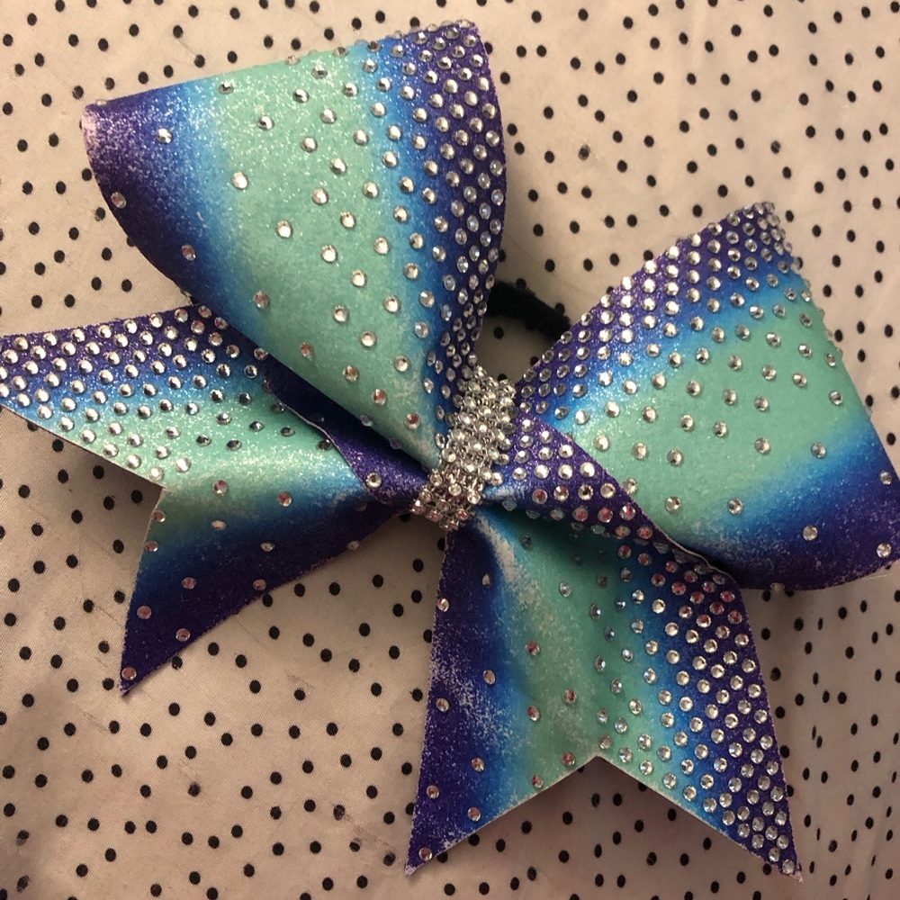 Colorful cheerleading bow